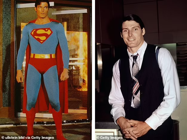 Superman star (left) Reeve was a real-life superhero before and after the accident. At right he is pictured circa 1977