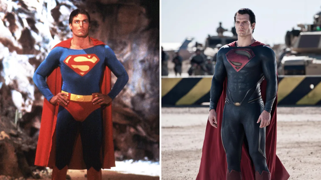 Christopher Reeve & Henry Cavill as Superman